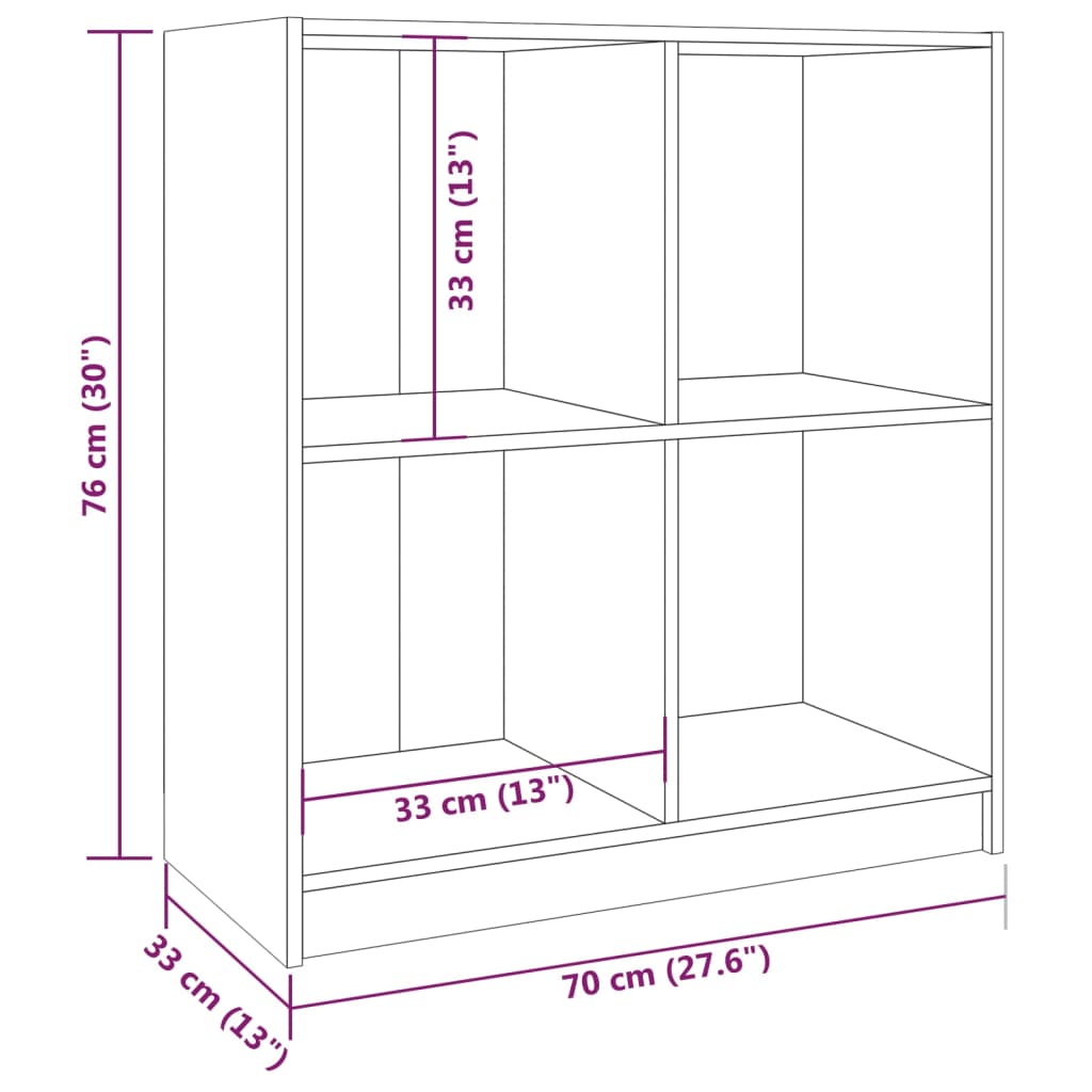 Aparador Madera Maciza De Pino 70x33x76 Cm / Vetonek_0