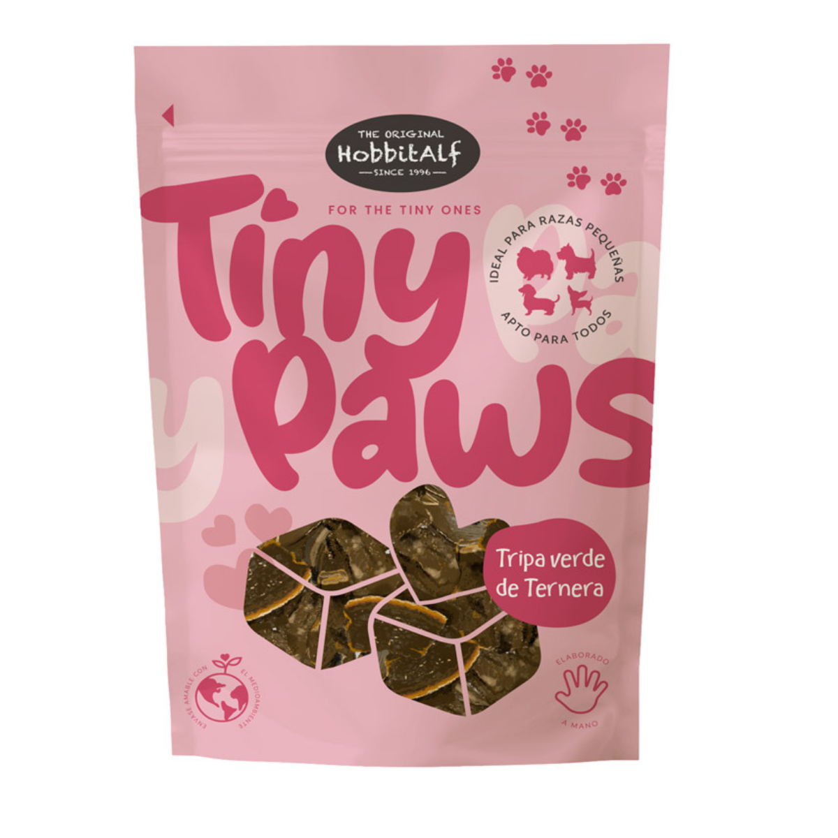 Tiras de tripa bovina verde Hobbitalf 80g