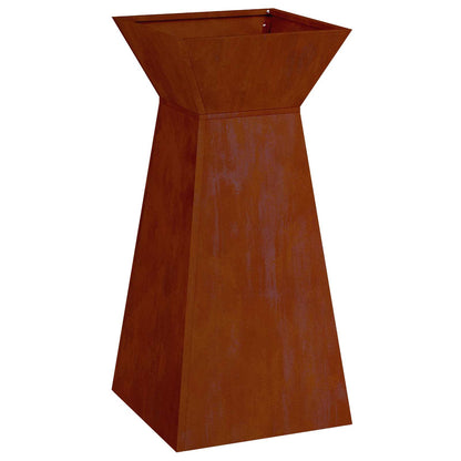 Maceta Pilar 2 Uds. Oxidado 35 X 35 X 73 Cm Acero Oxidado_5