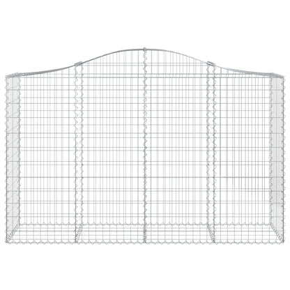 Cestas De Gaviones 7 Uds Forma De Arco Hierro 200x50x120/140 Cm_3