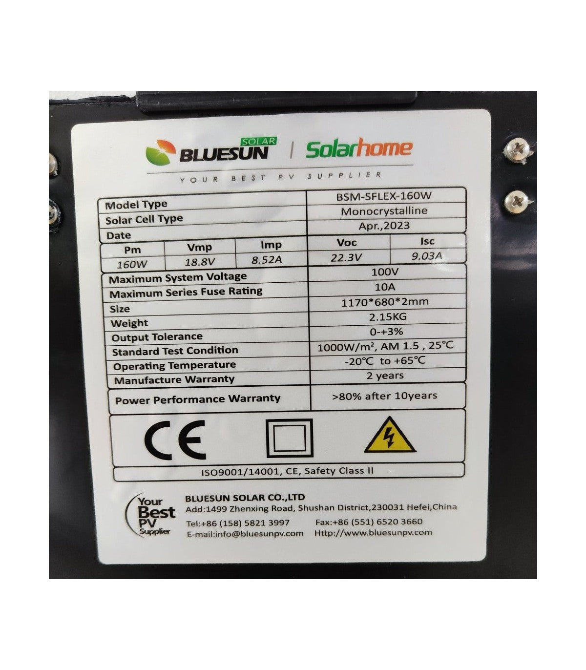 Placa Solar Flexible 160w Para Barcos Y Vehículos Camper 1170x680mm_2