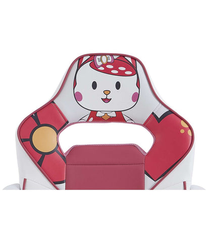 Sillon Giratorio Xtr Junior Mina Regulable En Altura En Símil Piel Blanco/rosa, 98-108 Cm_2