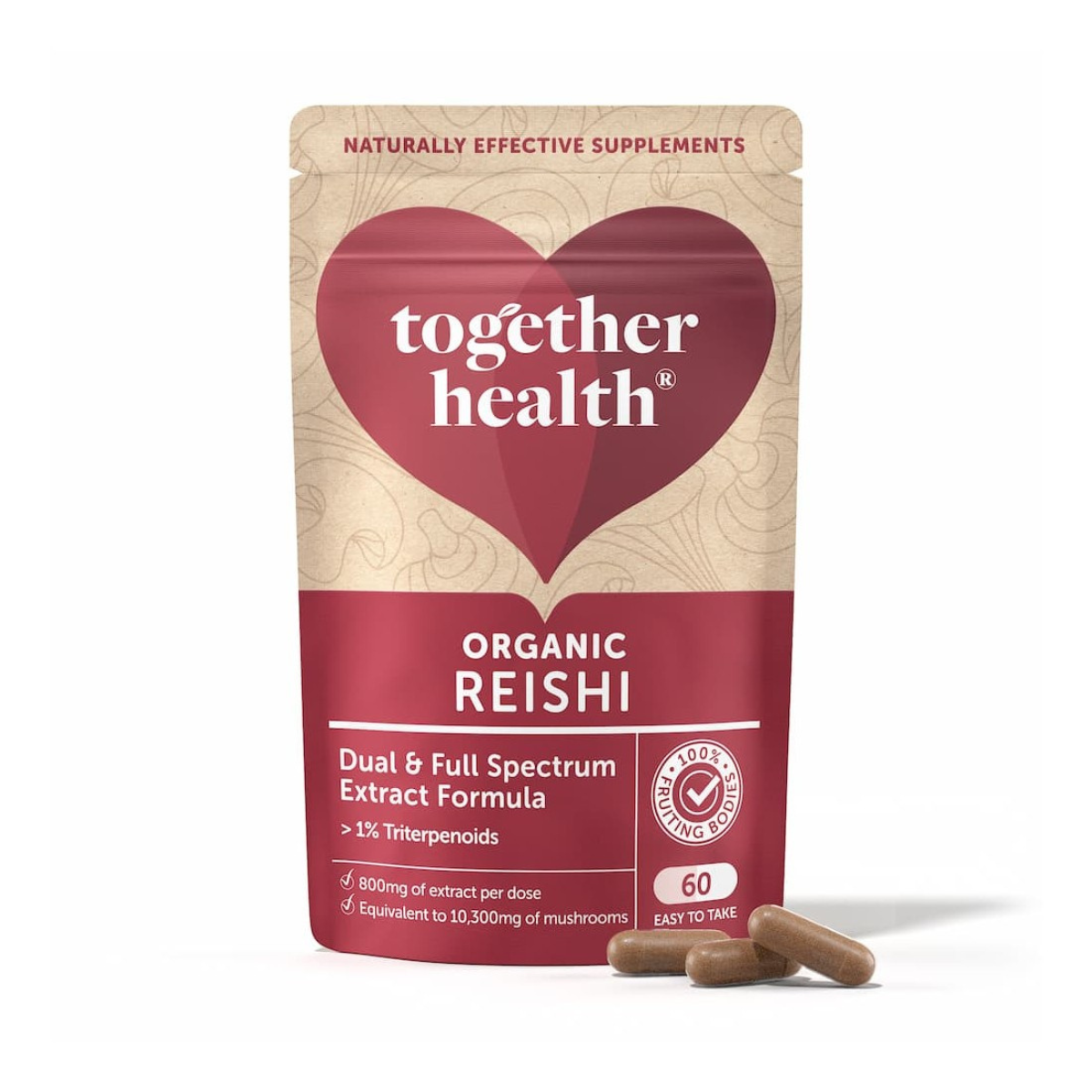 Cogumelo Reishi Biológico Together Healht 60 Cápsulas
