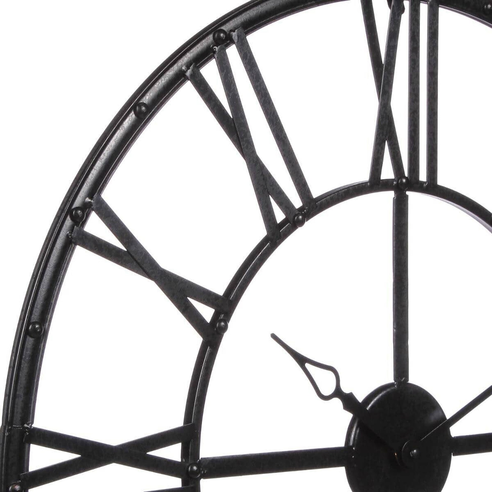Reloj Vintage De Metal Negro Ø69,5 Cm_2
