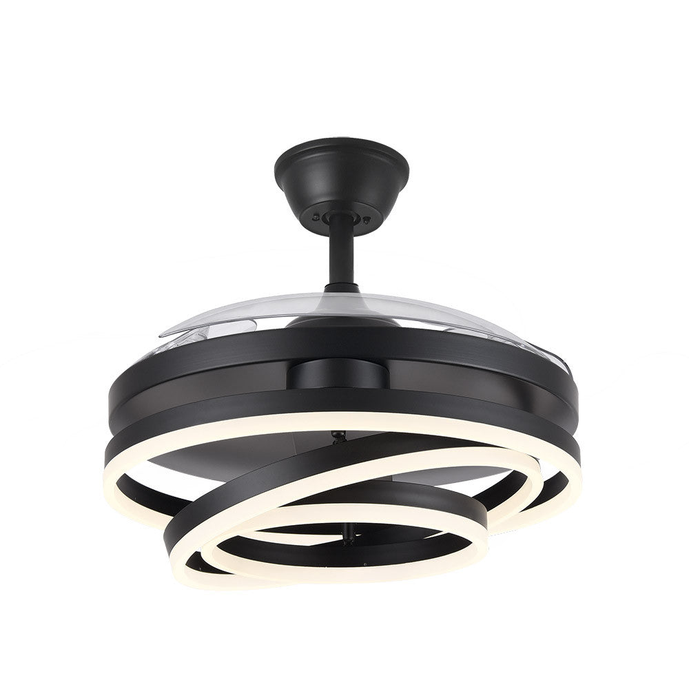 Ventilador 72w Dc Kai Negro 3 Aspas Transp. 6vel. 3 Colores 43/58x50/107 C/remoto,memoria Y Temp. 6120lm_2
