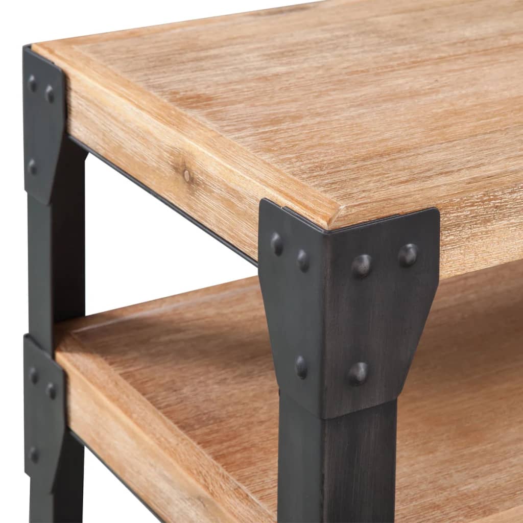Mesa Consola De Madera Maciza Reciclada 120x40x85 Cm_2