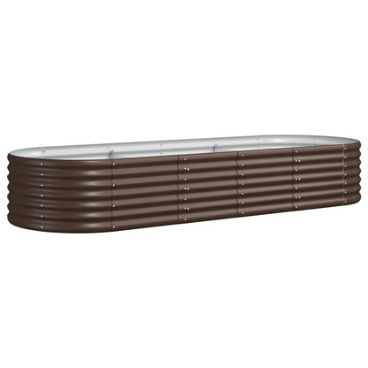 Jardinera Arriate Acero Galvanizado Marrón 224x80x36 Cm_0