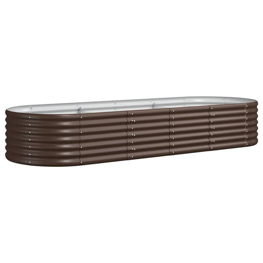 Jardinera Arriate Acero Galvanizado Marrón 224x80x36 Cm_0