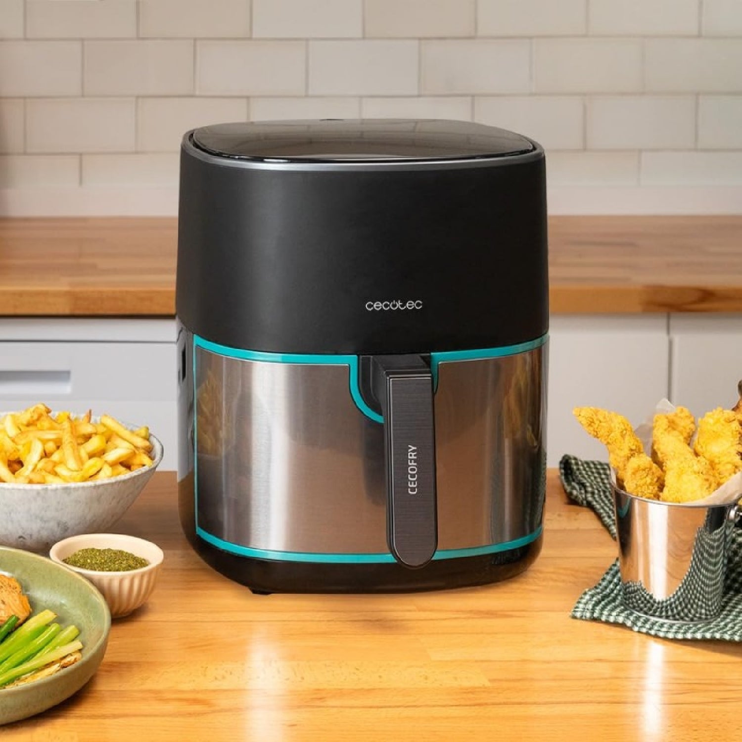 Freidora De Aire Sin Aceite De 6'5l Cecofry Fantastik Inox 6500, 1700w, Tecnología Perfectcook, 12 Modos De Cocinado, Táctil, Temperatura Regulable_3