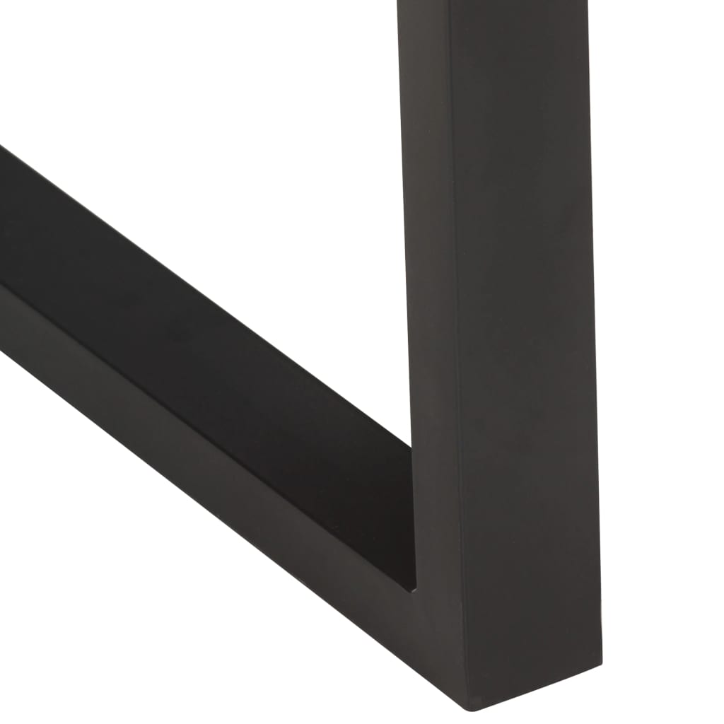Mesa De Centro Borde Natural Madera Maciza Acacia 60x60x40 Cm_3