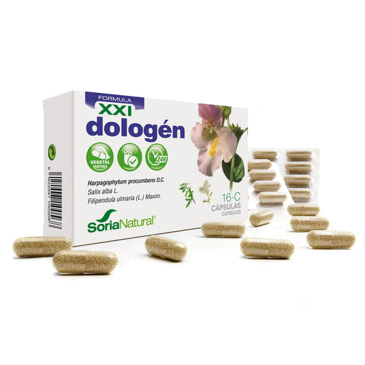 Cápsulas Vegetais 16-C Dologen XXI · Soria Natural · 30 cápsulas