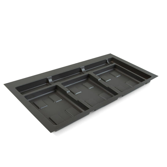Emuca Base para gavetas de cozinha, módulo 600 mm, Plástico, Cinza antracite