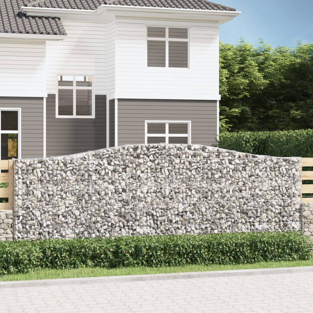 Cestas De Gaviones 15 Uds Forma De Arco Hierro 400x30x140/160cm_1