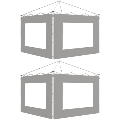 Outsunny Paredes Laterales Para Carpa De 4 Paneles 295x195 Cm Gris_0