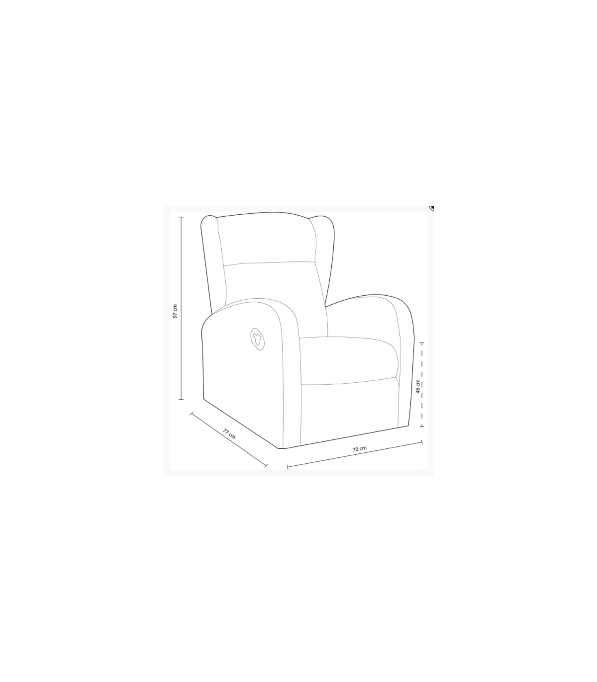 Sillón Relax Modelo Home Bali Orejero Textil Gris Perla, 97cm(alto) 70 Cm(ancho) 77 Cm(fondo)_2