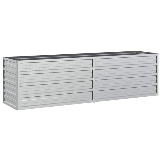 Arriate De Acero Galvanizado Plateado 160x40x45 Cm_0