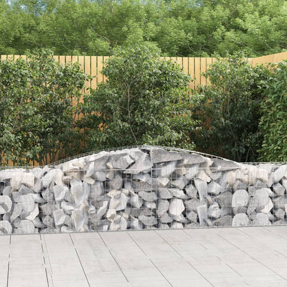 Cestas De Gaviones 10 Uds Forma De Arco Hierro 400x50x60/80 Cm_1