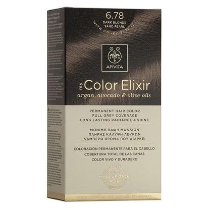 Tinta My Color Elixir N6.78 Louro Escuro Areia Perolada Apivita