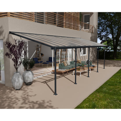 Pérgola anexa Feria 300x915 m cinzento 
