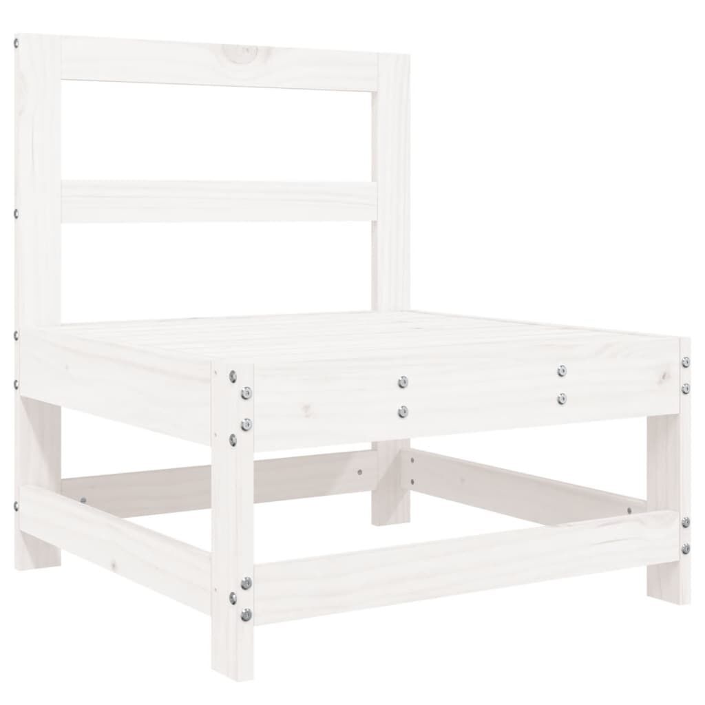 Vidaxl Juego De Muebles De Jardín 4 Pzas Madera Maciza De Pino Blanco_3