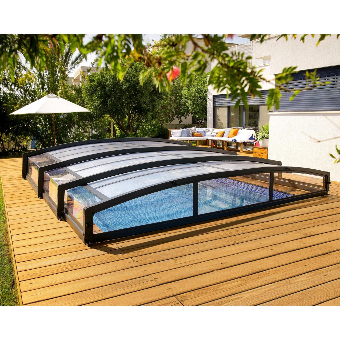 Cobertura telescópica para piscinas Maiorca 674x470 cm 