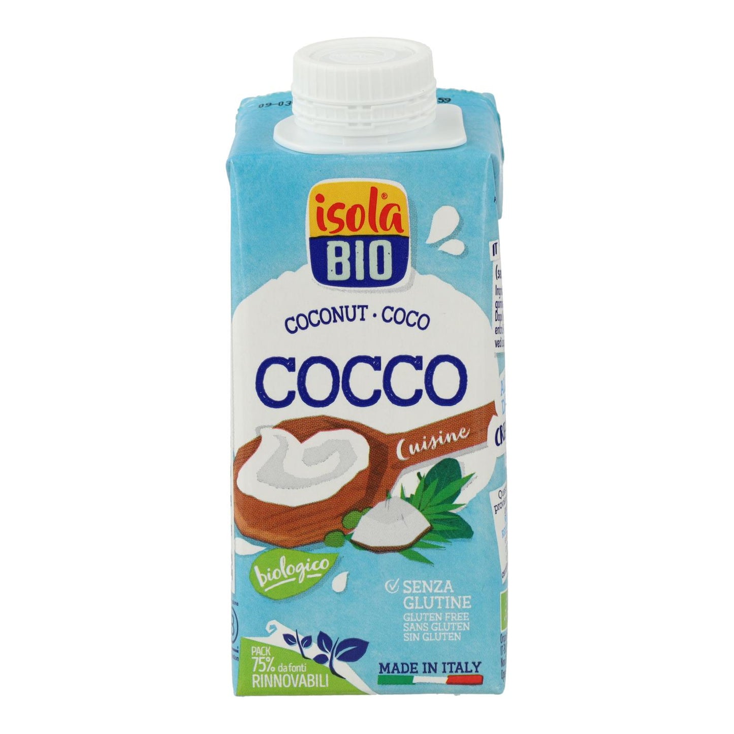 Isola Bio Creme Vegetal de Coco para Cozinhar, 200 ml