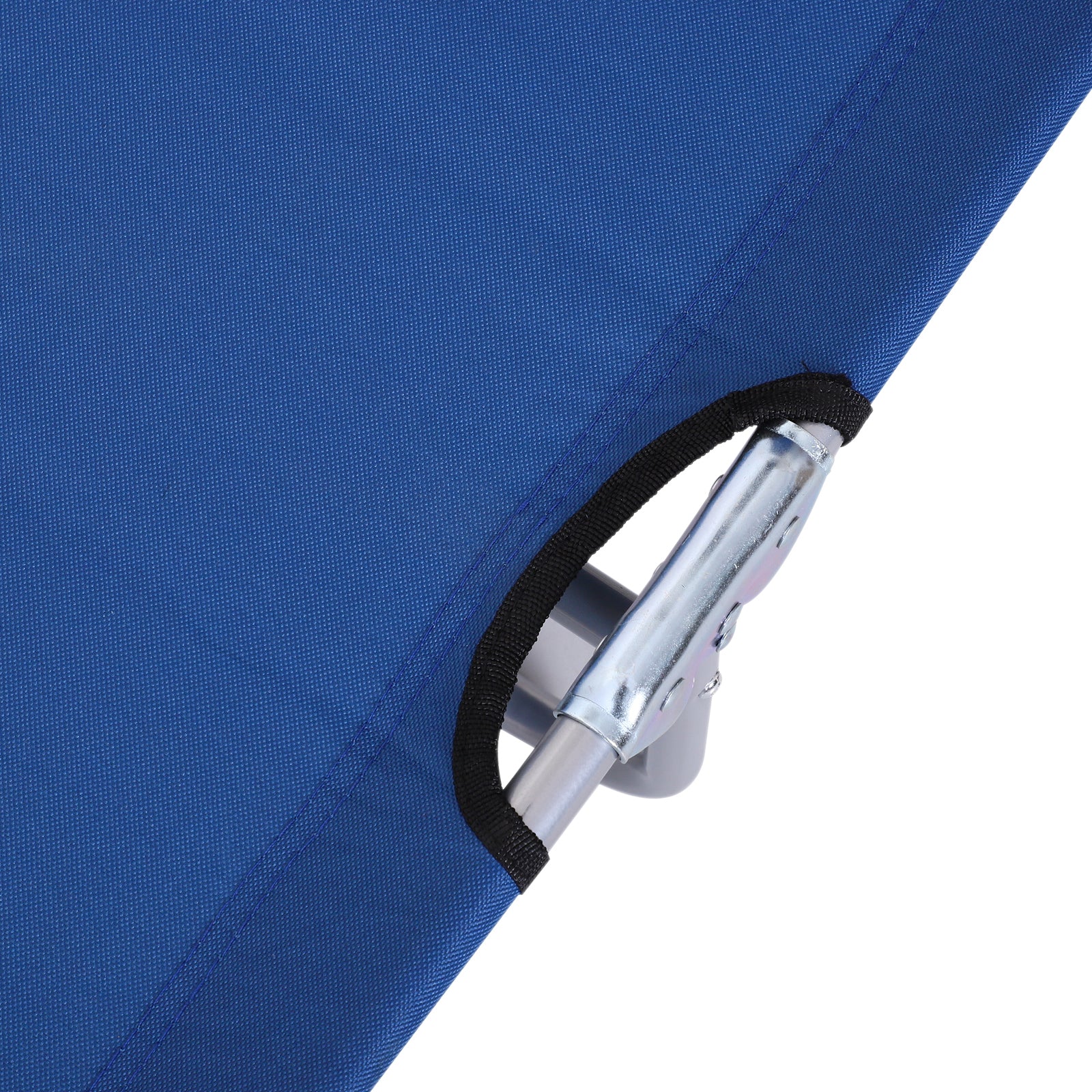Outsunny Tumbona De Jardín Plegable Con Toldo Desmontable 187x58x36cm Azul_3