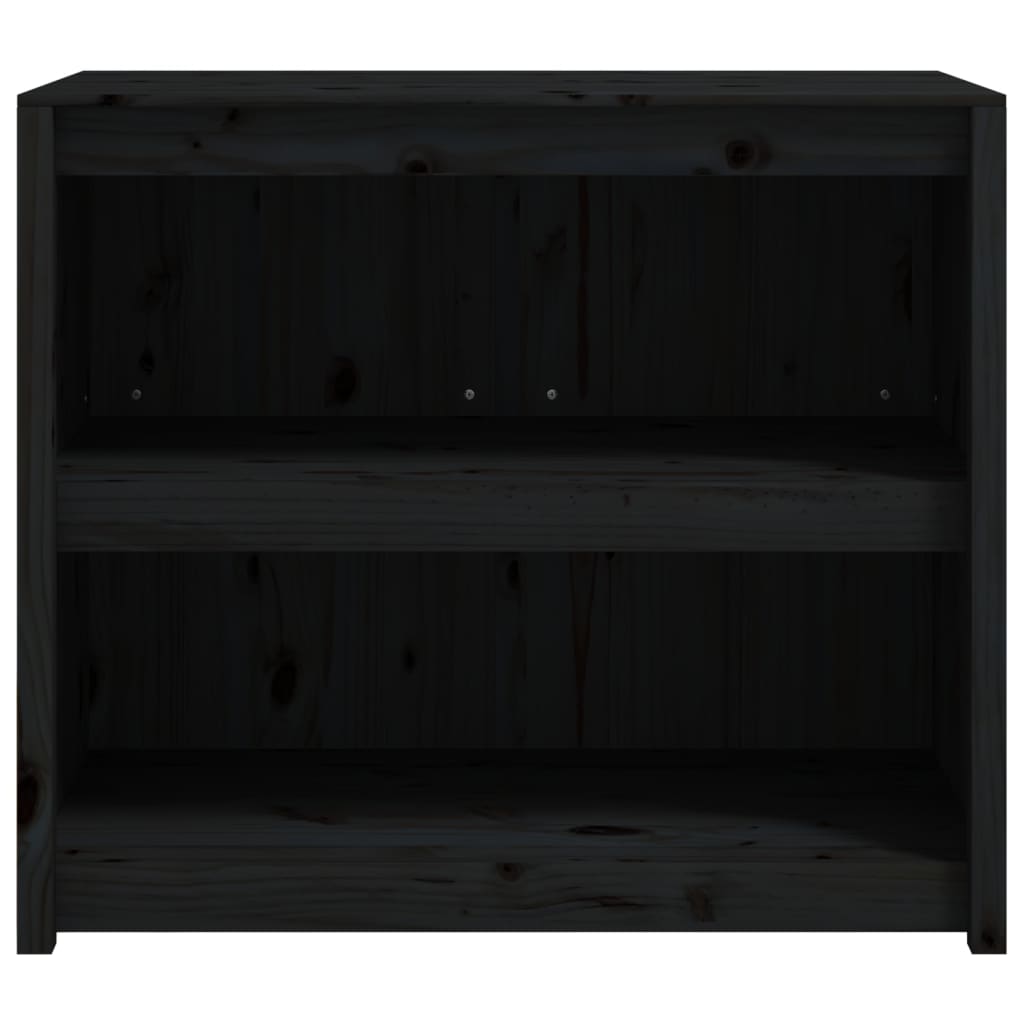 Mueble De Cocina Exterior Madera Maciza Pino Negro 106x55x92 Cm_3