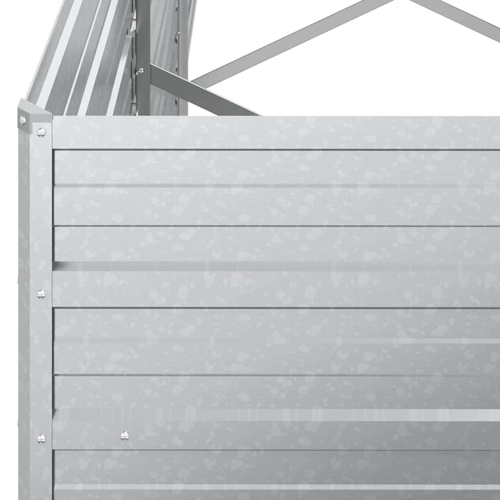 Arriate De Acero Galvanizado Plateado 320x40x45 Cm_5