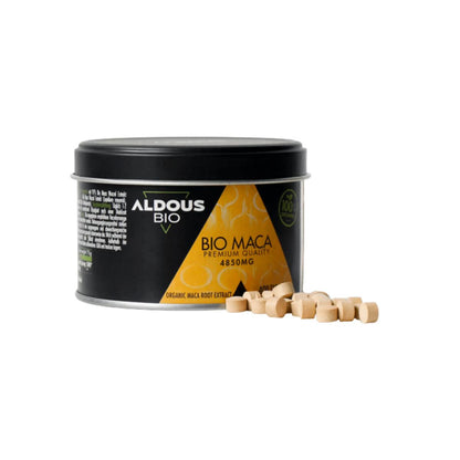 Extrato de Maca Andina Biológica Premium, 400 comprimidos de 4850 mg. Aldous Bio
