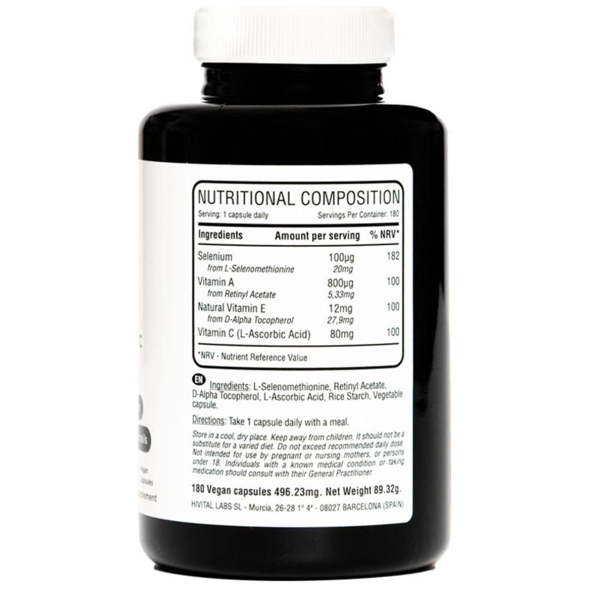 Hivital Selénio 100 mg 180 Cápsulas