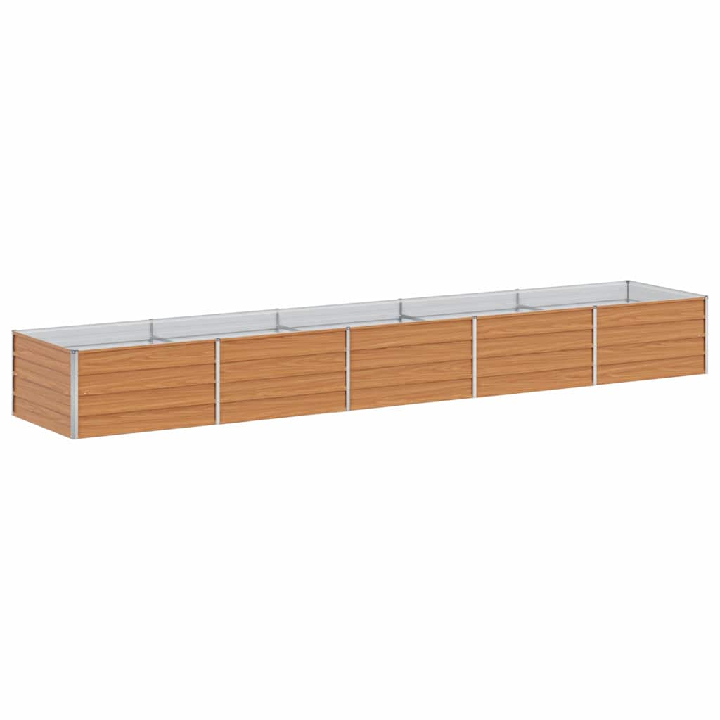 Arriate Elevado Marrón Claro 400 X 80 X 45 Cm Acero Galvanizado_0