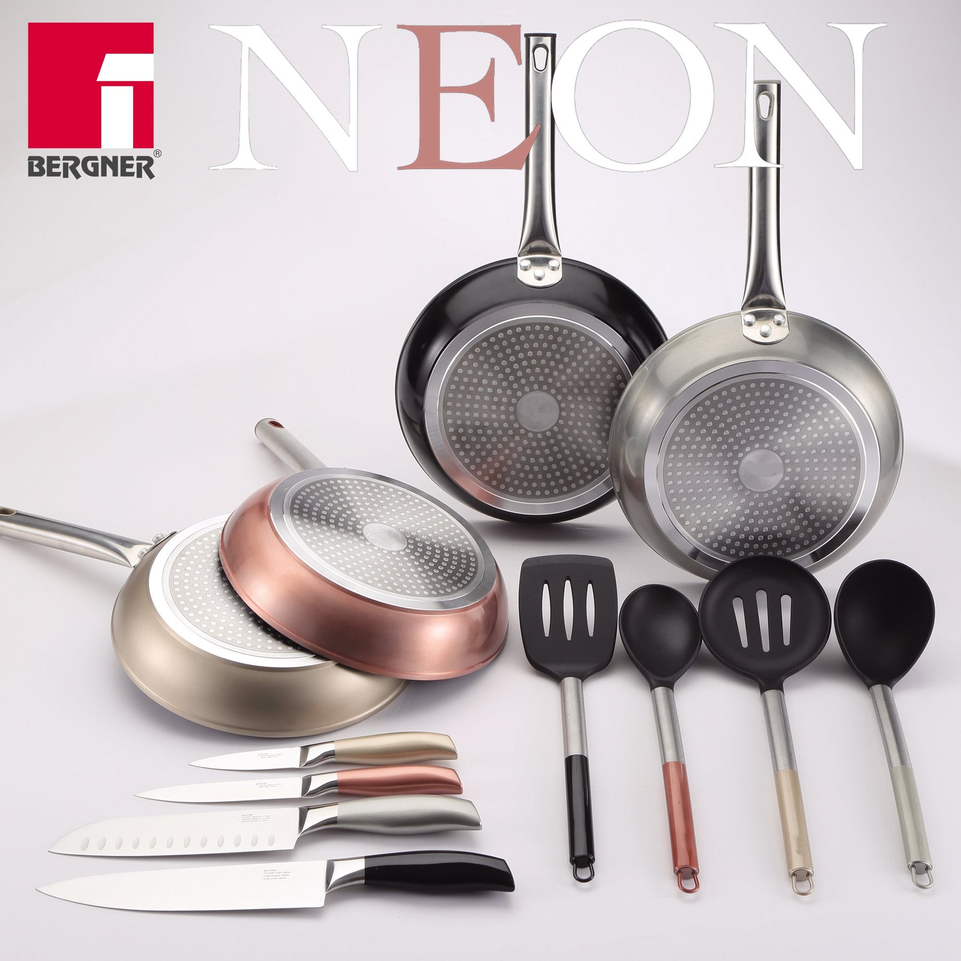 Pack De 3 Sartenes San Ignacio Ø16cm Ø20cm Ø24cm + Set De 4pc De Utensilios De Cocina En Nylon_3