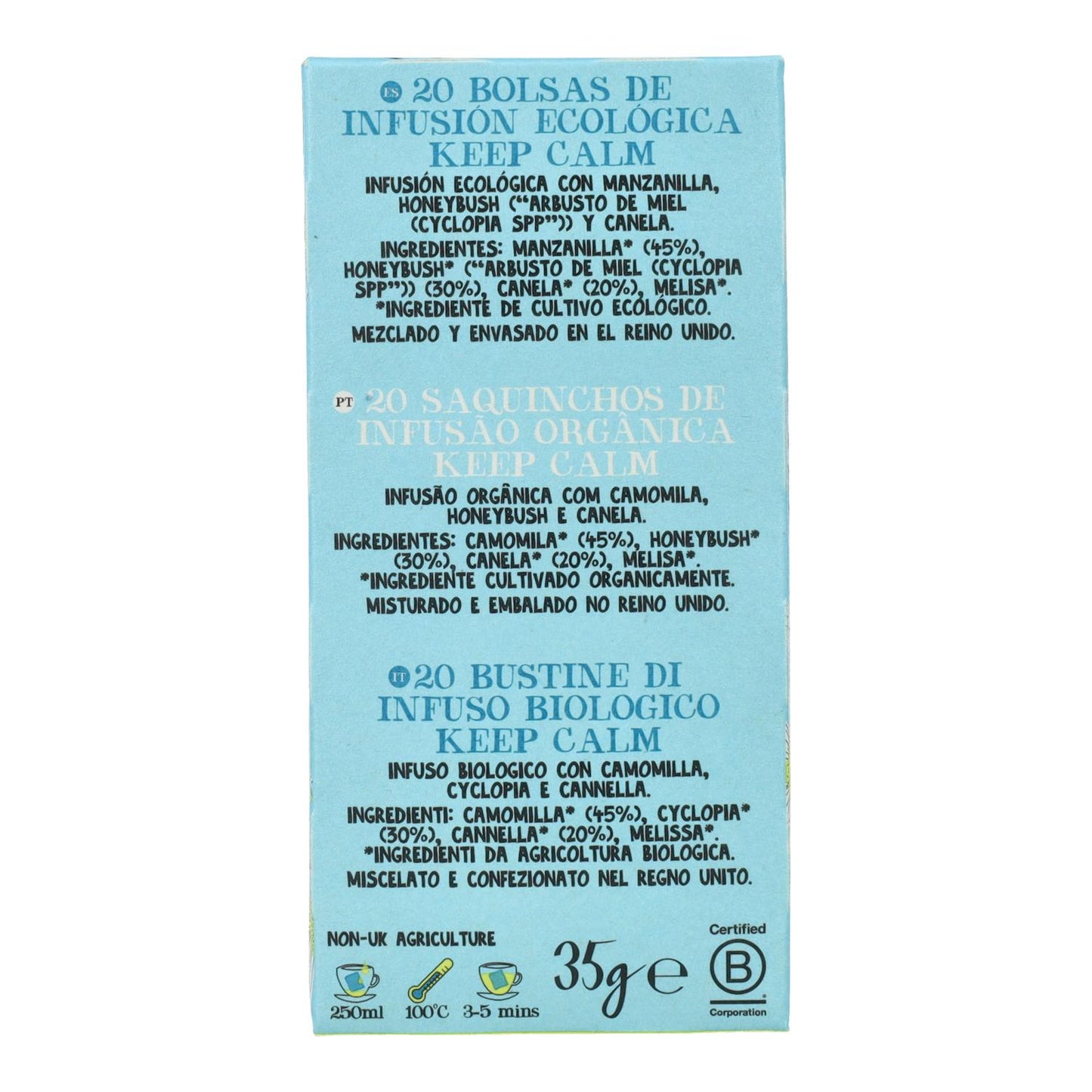 Keep Calm BIO Cupper Infusion 20 saquetas 