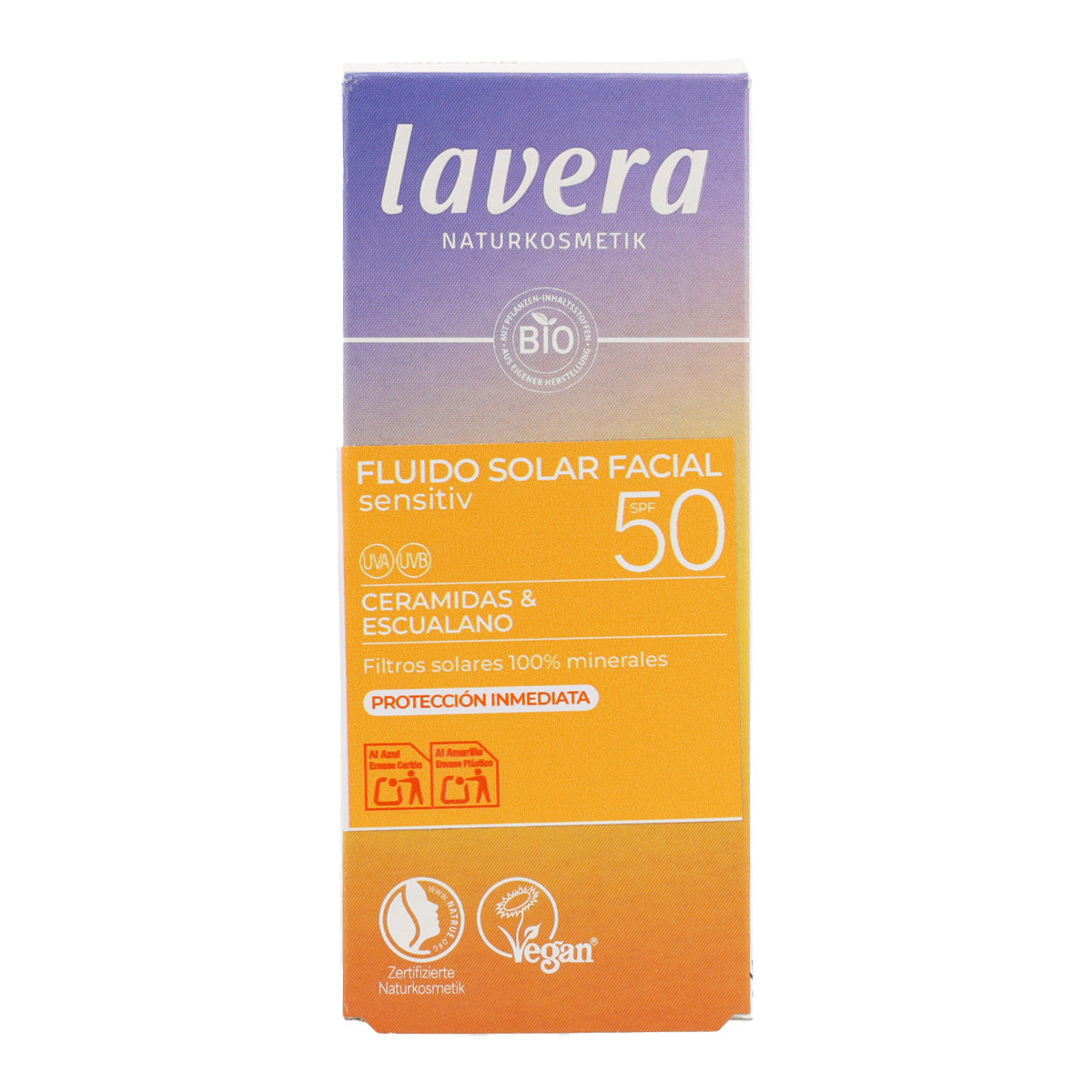 Fluido Solar Facial FPS 50 Lavera 40 ml