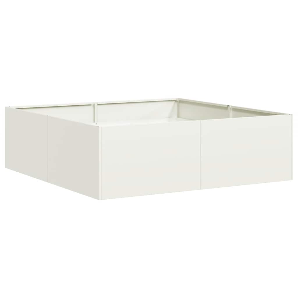 Jardinera Acero Blanco 100x100x30 Cm_0