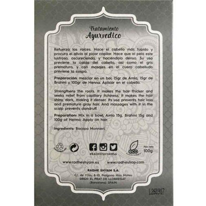 Tratamento capilar ayurvédico Brahmi Rhade Shyam 100 g