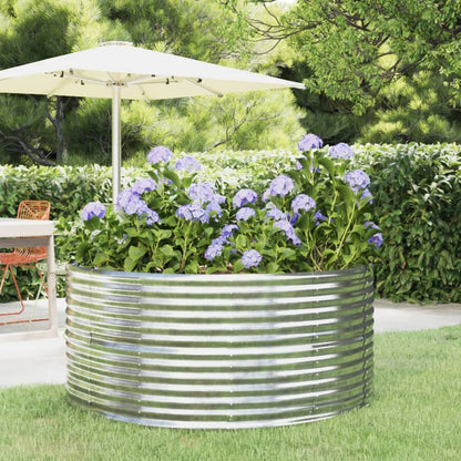 Jardinera Arriate Acero Galvanizado Plata 140x140x68 Cm_1