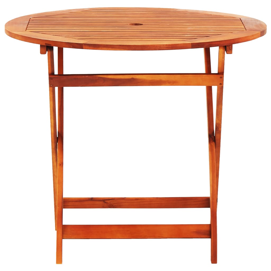 Set De Comedor De Jardín Plegable 5 Pzas Madera Eucalipto / Vetonek_4