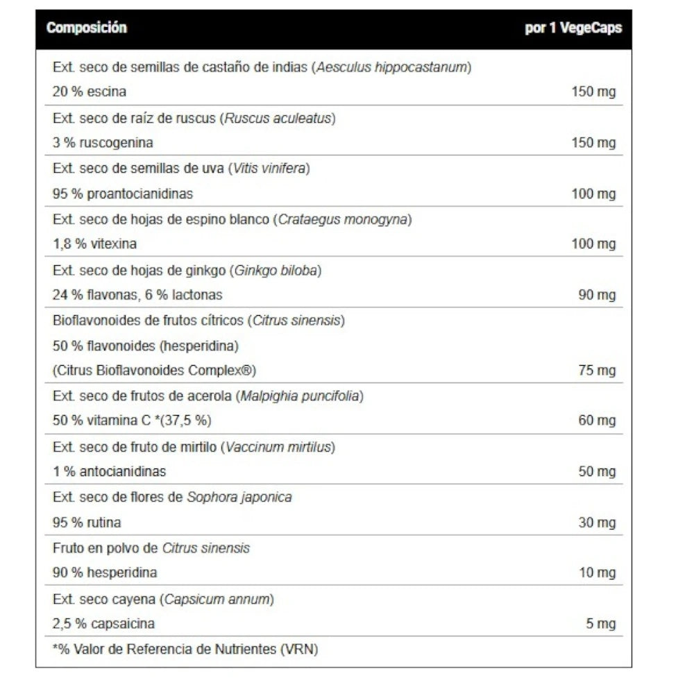 Venaforte - 60 Cápsulas Vegetales - Sistema Circulatorio - Vitobest_1