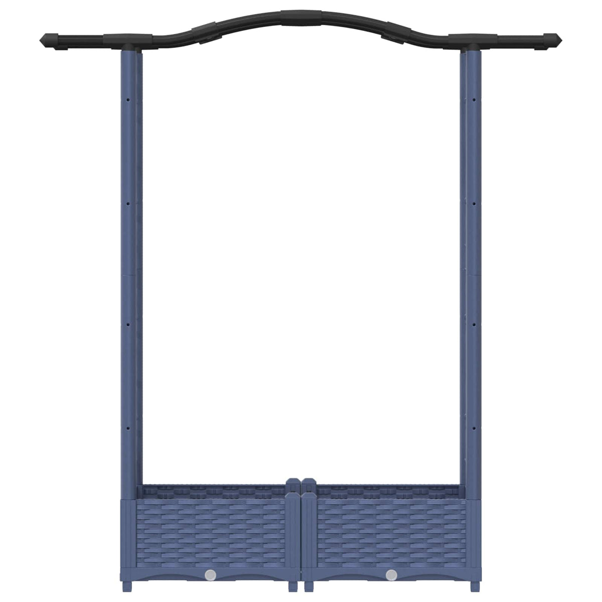 Cama Elevada Con Trellis Y Techo Gris 124 X 40 X 123 Cm Pp_3