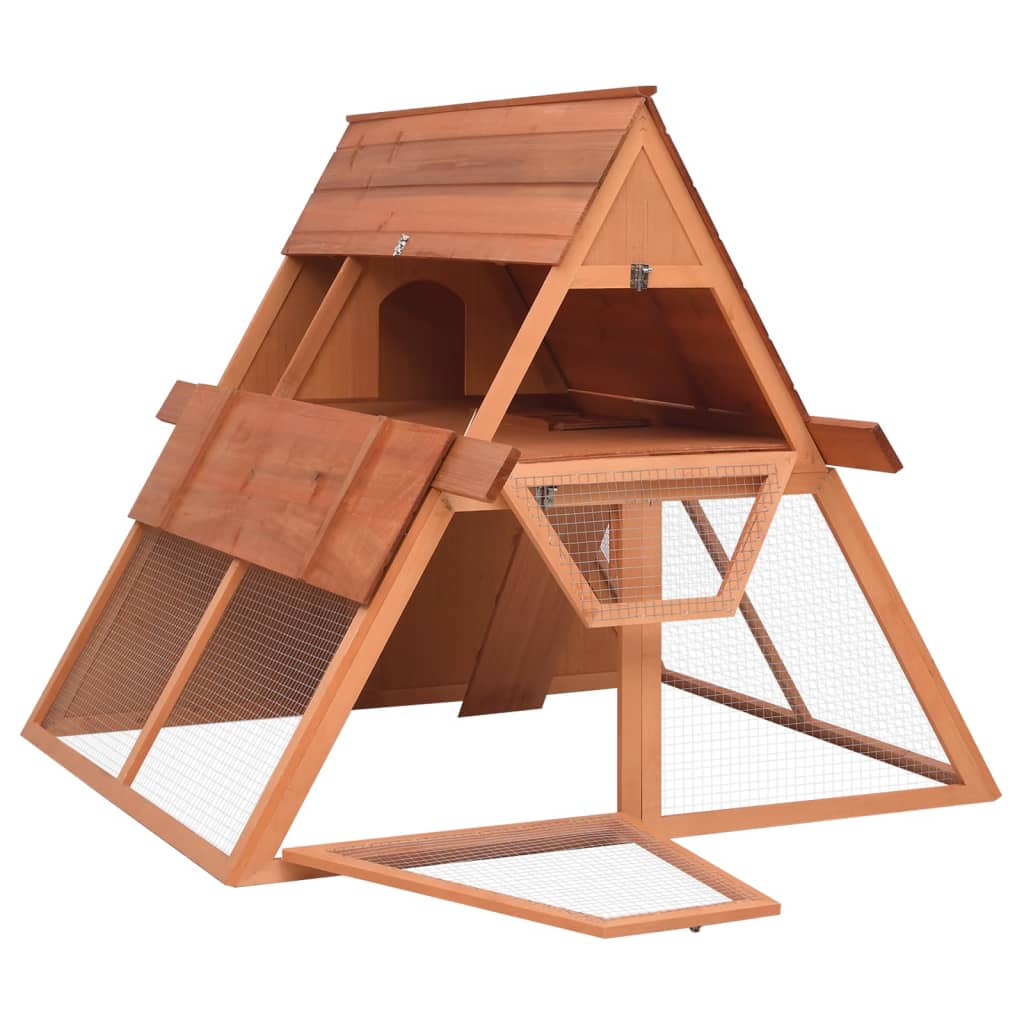 Conejera De Madera Maciza De Abeto 152x127x109,5 Cm_0