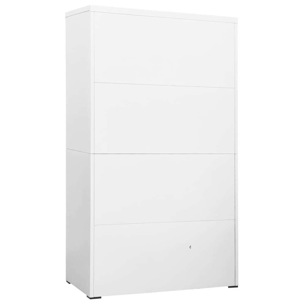 Armario Archivador De Acero Blanco 90x46x164 Cm_3