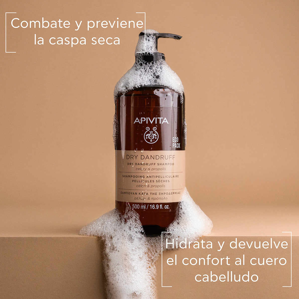 Ecopack Champô Anticaspa com Aipo e Própolis, APIVITA, 500 ml
