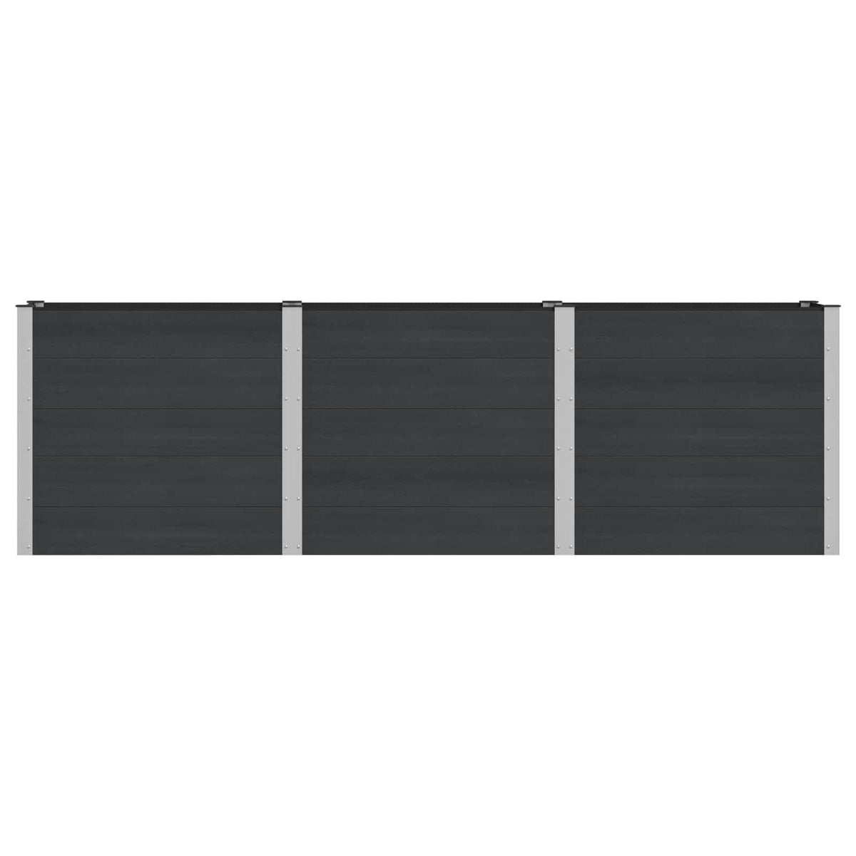 Arriate Elevado Negro 300 X 50 X 91 Cm Wpc Y Aluminio_2