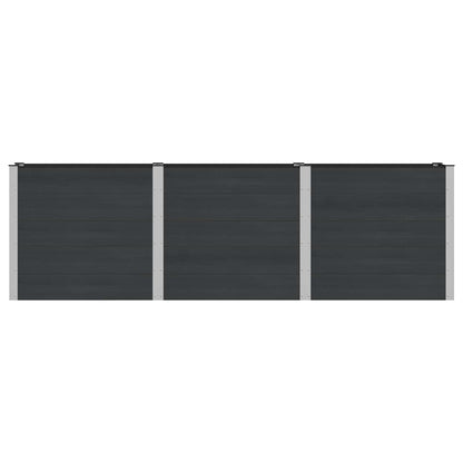 Arriate Elevado Negro 300 X 50 X 91 Cm Wpc Y Aluminio_2