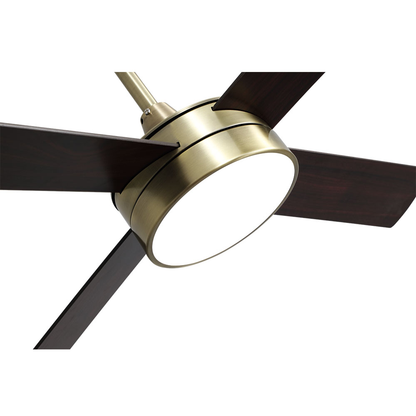 Ventilador Dc Nevery 26w Cuero 4 Aspas Roble/nogal 122d 2950lm 3000-4000-6000k Remoto-temporizador-memoria 24_2