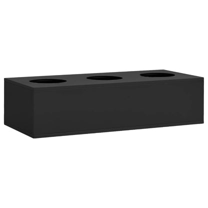 Caja De Flores De Oficina De Acero Gris Antracita 90x40x23 Cm_0