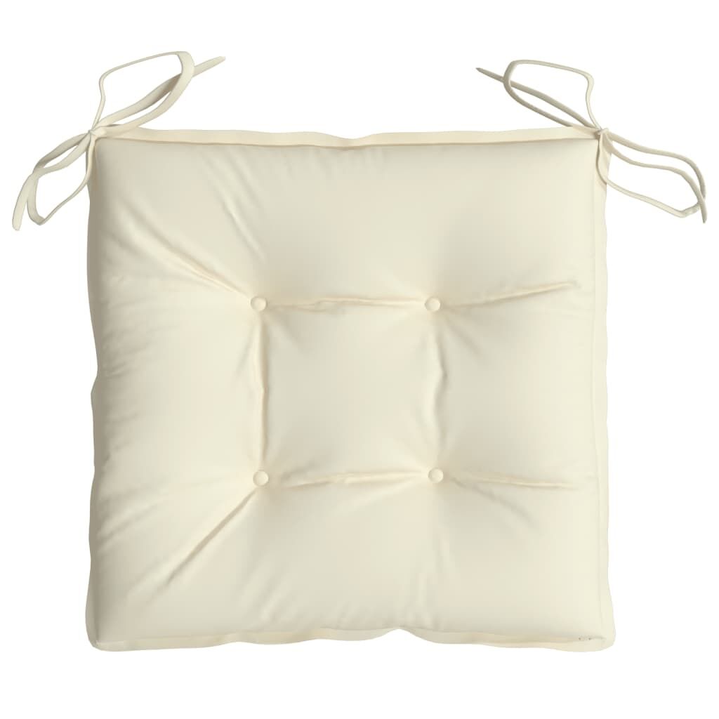 Vidaxl Cojines De Silla De Jardín 4 Uds Tela Oxford Crema 40x40x7 Cm_4