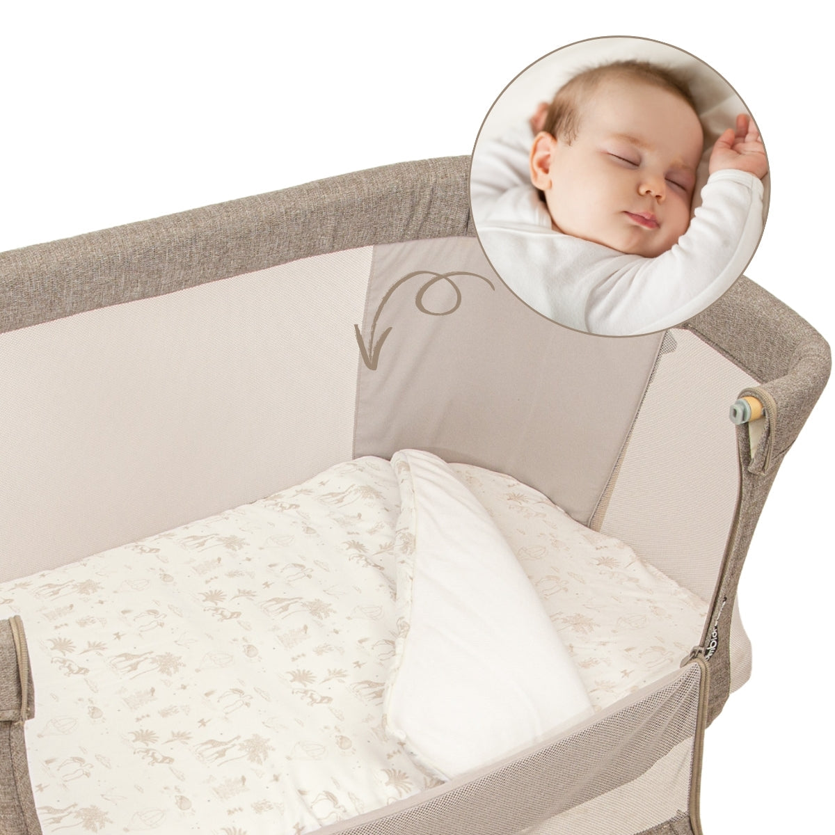 Noe Funda Nórdica Para Minicuna 80x100 Cm_0